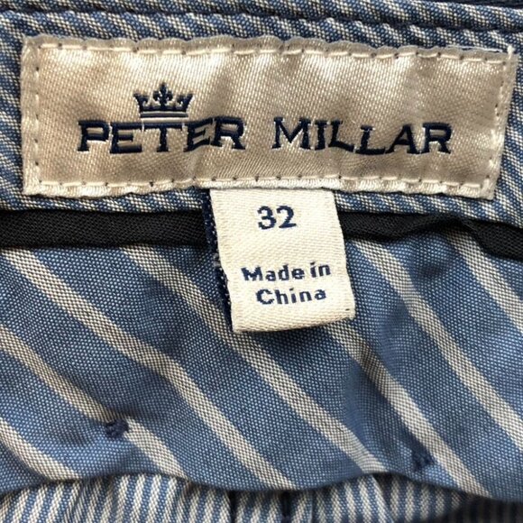 Peter Millar Mens Five-Pocket Pants Size 32 Slim Straight Leg Casual Classic Nav - Picture 8 of 15